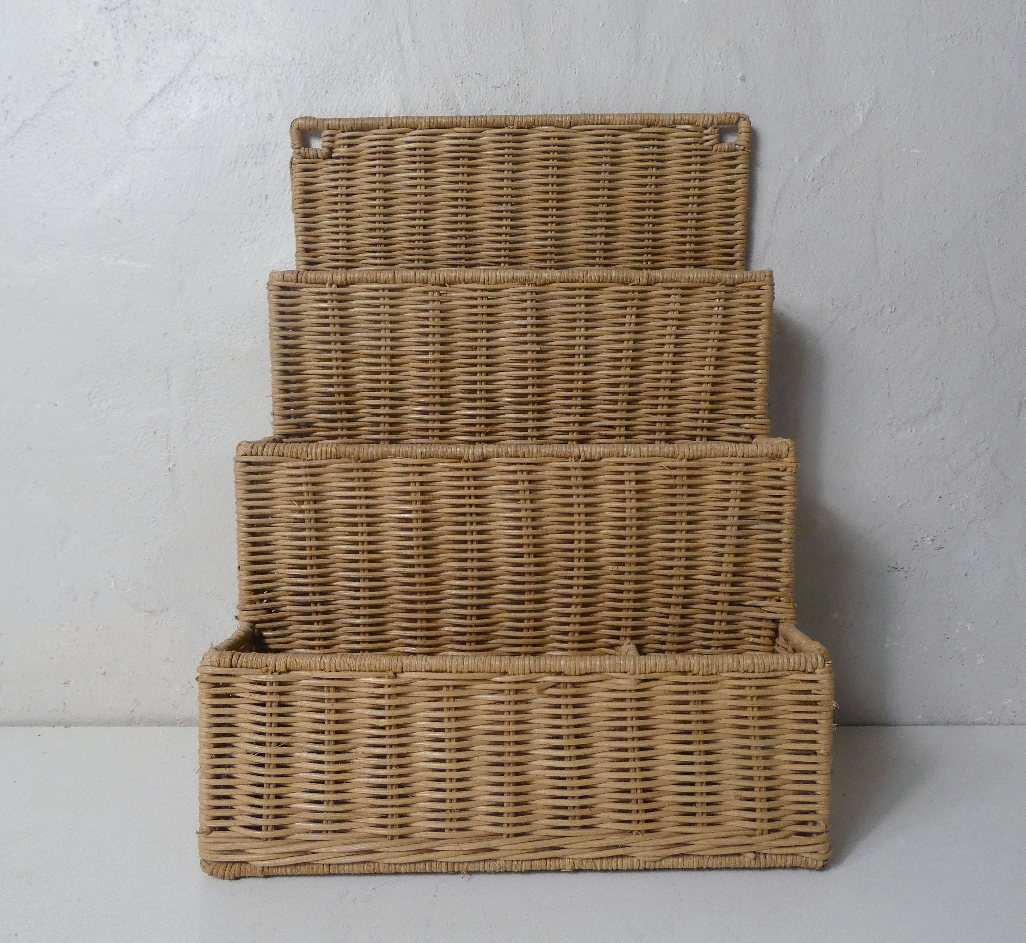 Rattan mail holder