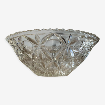 Vintage glass salad bowl