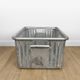 Large industrial aluminum laundry crate from the 60s