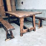 Farm table and benches