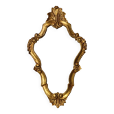 Vintage Baroque-Style Crested Mirror, Classic Gold, France, 62 cm