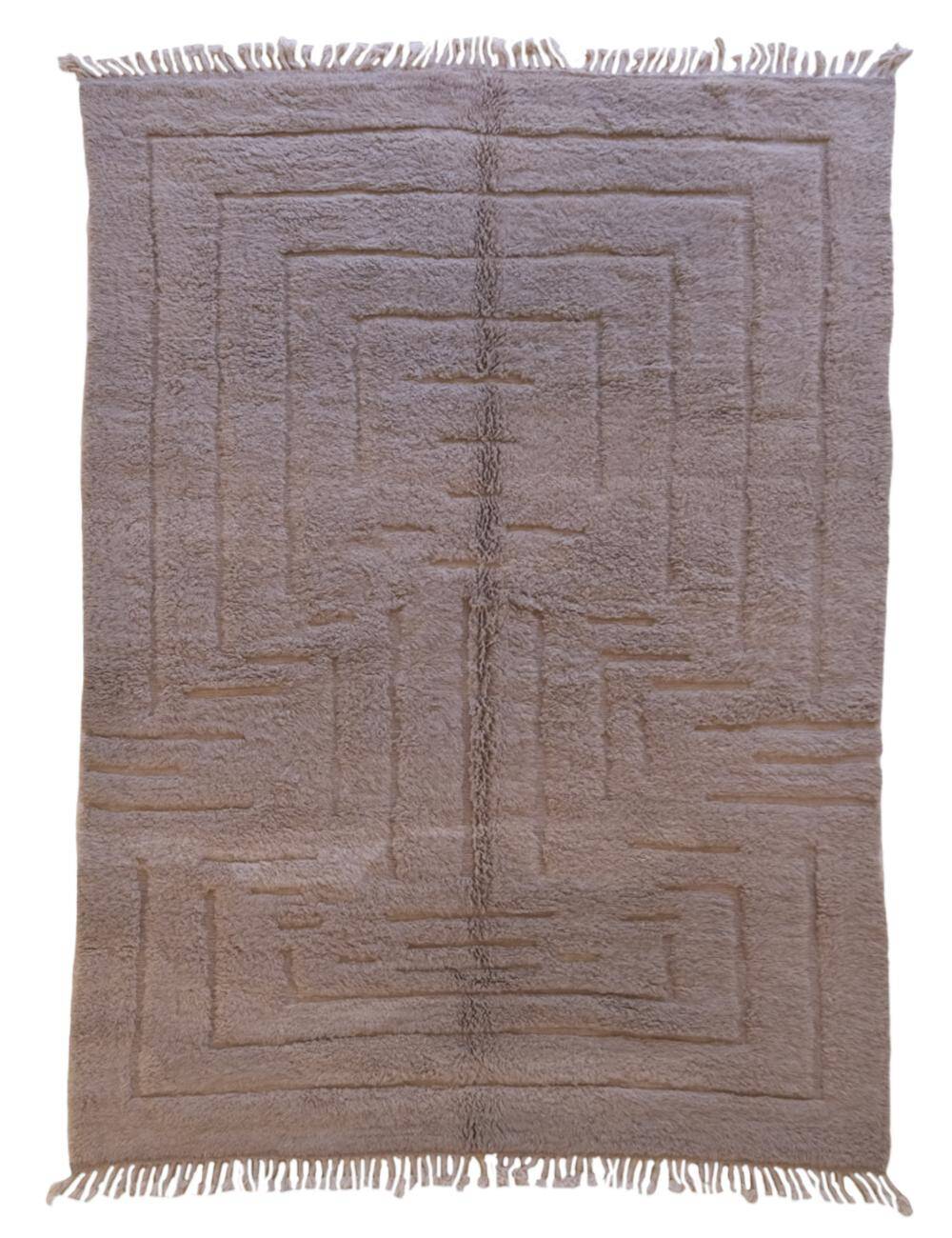 Contemporary Taupe Rug - 342 x 242 cm