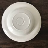 Set of 6 English soup plates, in ironstone ceramic, flower patterns