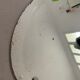 Old bevelled stitched oval mirror
