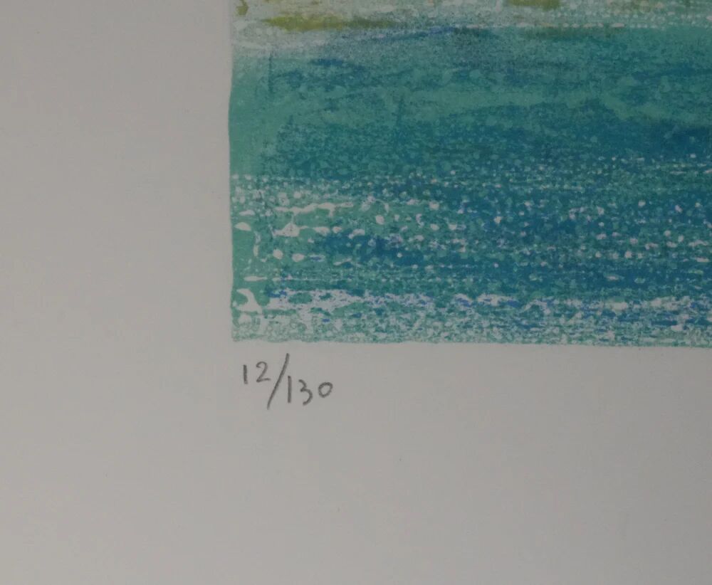 Paul Collomb : Le lagon de Venise, lithographie originale signée