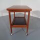Teak Flip-Flop Expandable Cart with Removable Tray by Grete Jalk for Poul Jeppesens Møbelfabrik, Denmark, 1960s