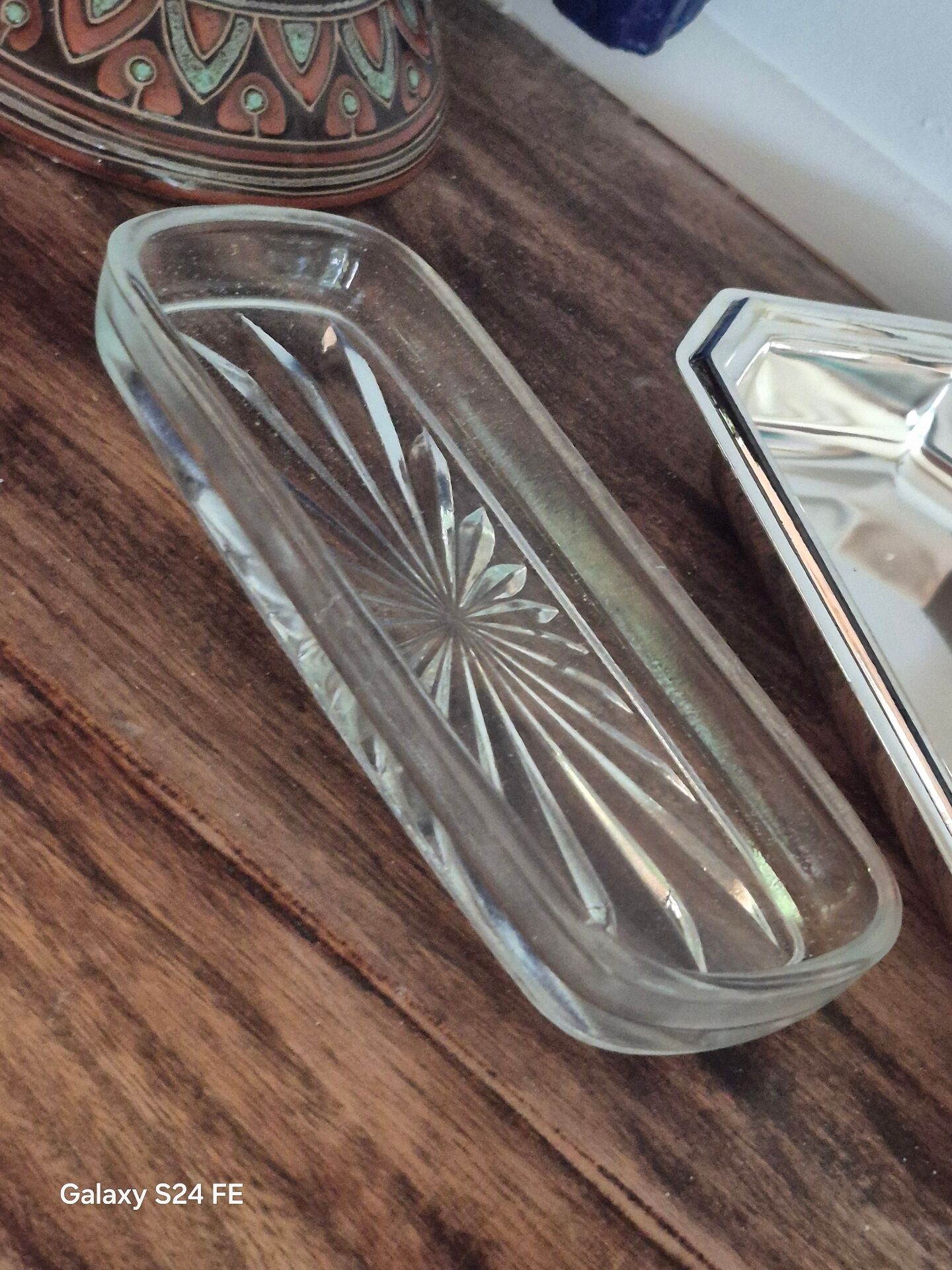 Metal butter dish
