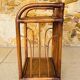 Vintage bamboo and wicker bedside table with 2 shelves, circa 1970