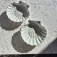 Paire de coquilles Saint-Jacques en porcelaine solognote – Coupelles