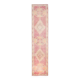 Vintage Turkish Hand-Knotted Wool Cotton Pink Runner Rug 80x365
