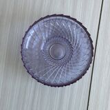 saladier en verre cristal violet