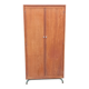 Vintage oak wardrobe with metal legs from the 1950s.