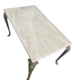 COFFEE TABLE / VINTAGE MARBLE COFFEE TABLE