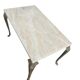 Table basse vintage en marbre et laiton