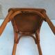 Pair of chairs old signed bistro Baumann wood curved clear vintage