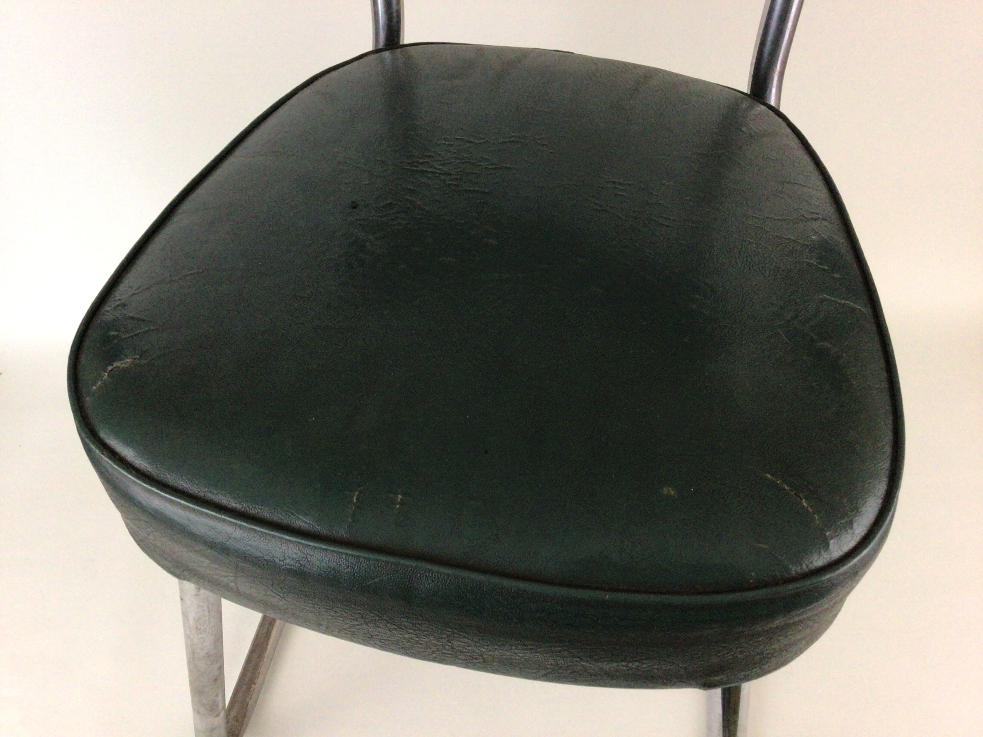 Chaise traîneau de bureau industrielle vintage