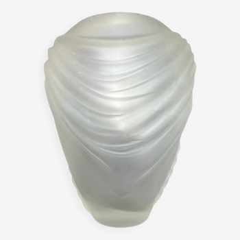 Art deco frosted glass vase