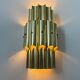 Vintage bent karlby "pan" wall lamp, brass, lyfa denmark 1960