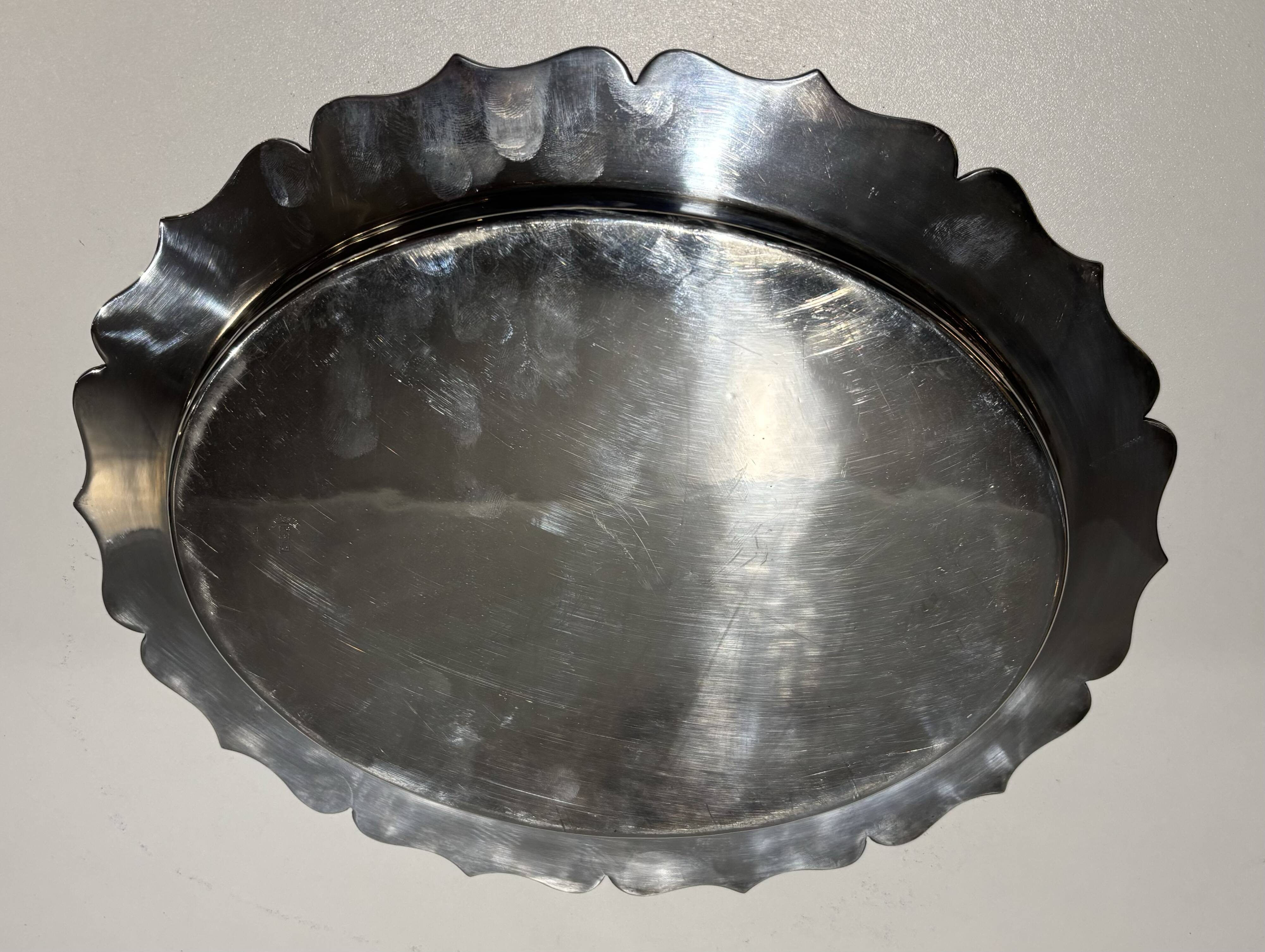 Vintage oval silver-plated tray J.B. Chatterley & Sons – Birmingham