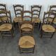 Séries de 8 chaises paillées