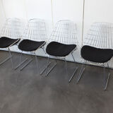 Four vintage SM05 chairs chromed by Cees Braakman for Pastoe, 1960-70