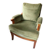 Green "Bergère" armchair
