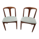 Set of two modern Juliane teak dining chairs by J. Andersen