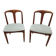 Set of two modern Juliane teak dining chairs by J. Andersen