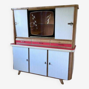 Vintage Formica wood sideboard