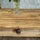 Solid oak farmhouse table "brut" 247x89, top "chocolate oak"