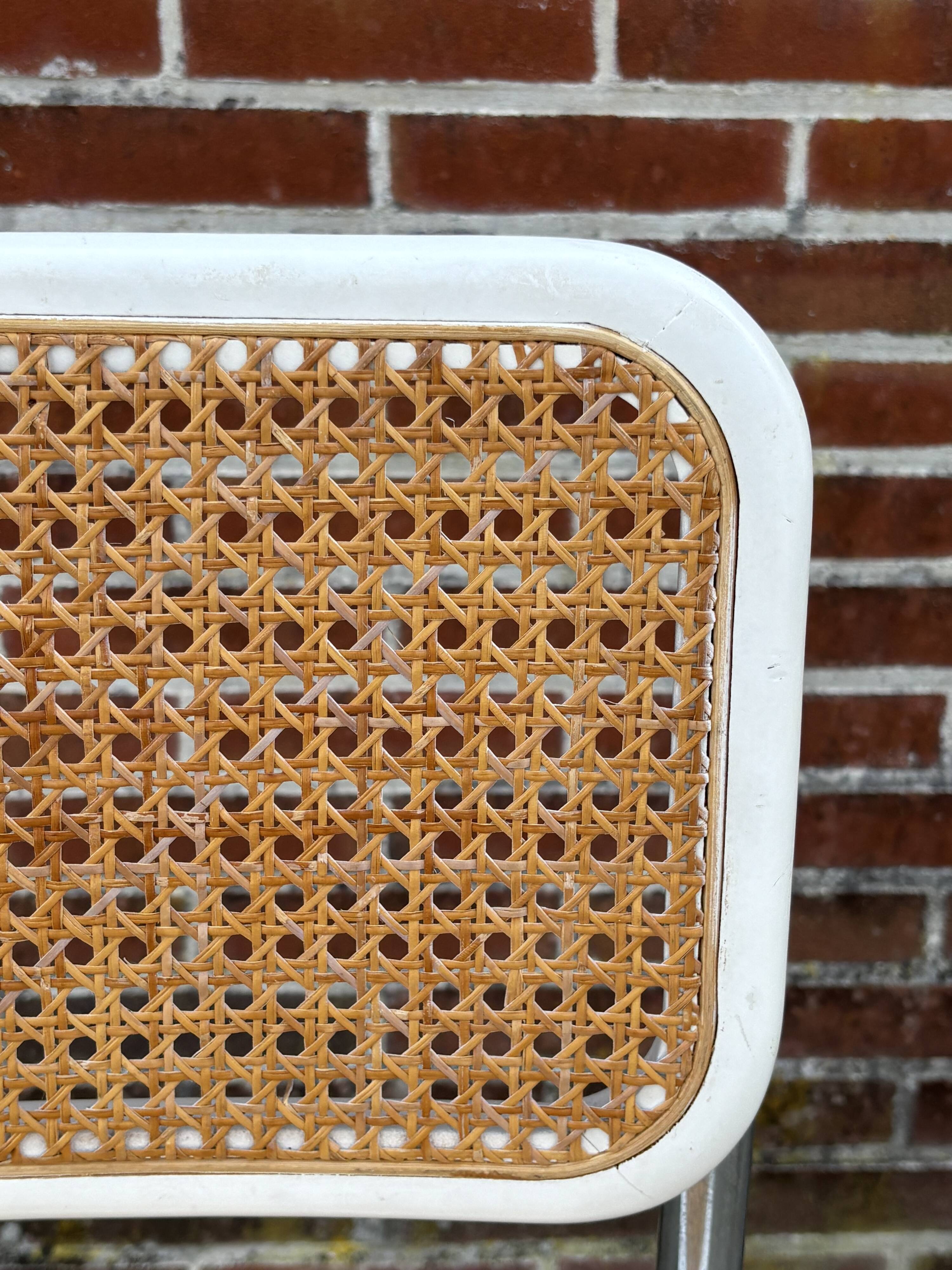 Cesca design chair model b32 in chrome white