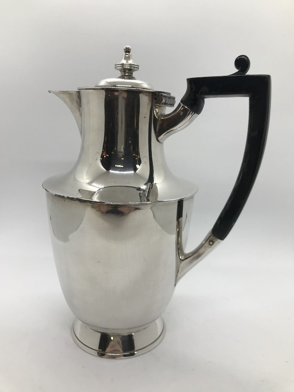 English silver metal teapot