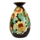 Art Deco vase by Boch Keramis with stylised floral decoration.