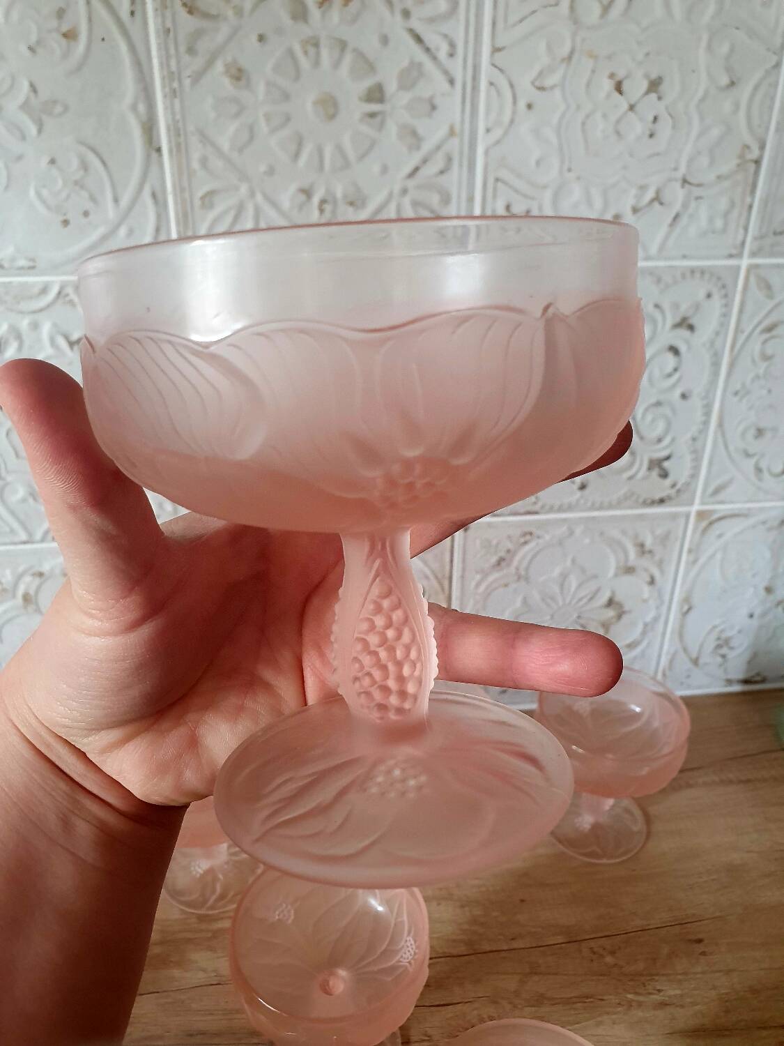 Pink dessert service