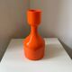 Orange glass vase 1970