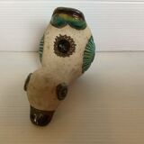 Ceramic duck zoomorphic candle holder signed Paul Perret