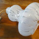 Bell shaped vintage suspension speckled glass