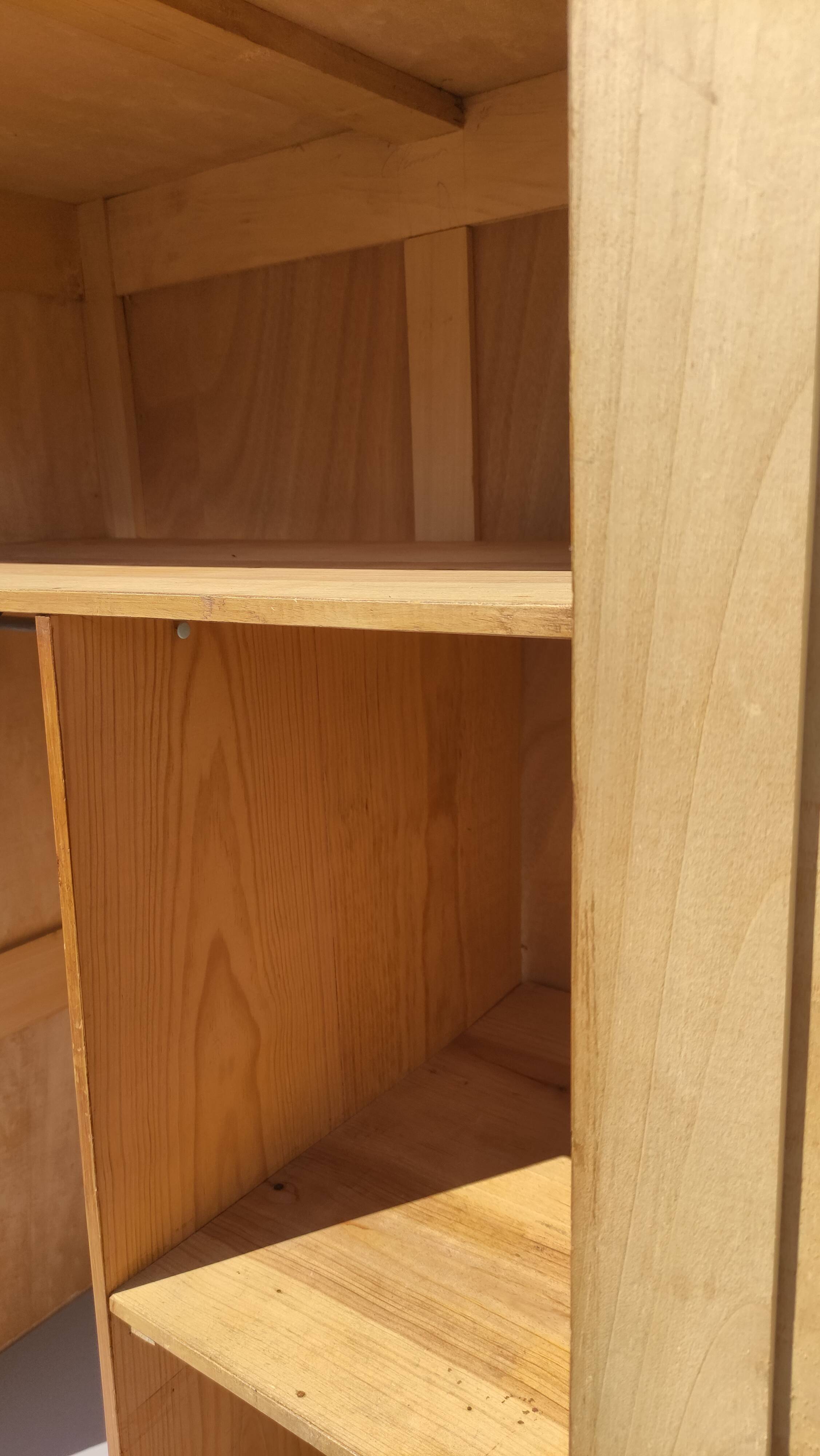 Parisian wardrobe in raw wood