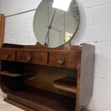 vintage art deco console /sideboard with mirror