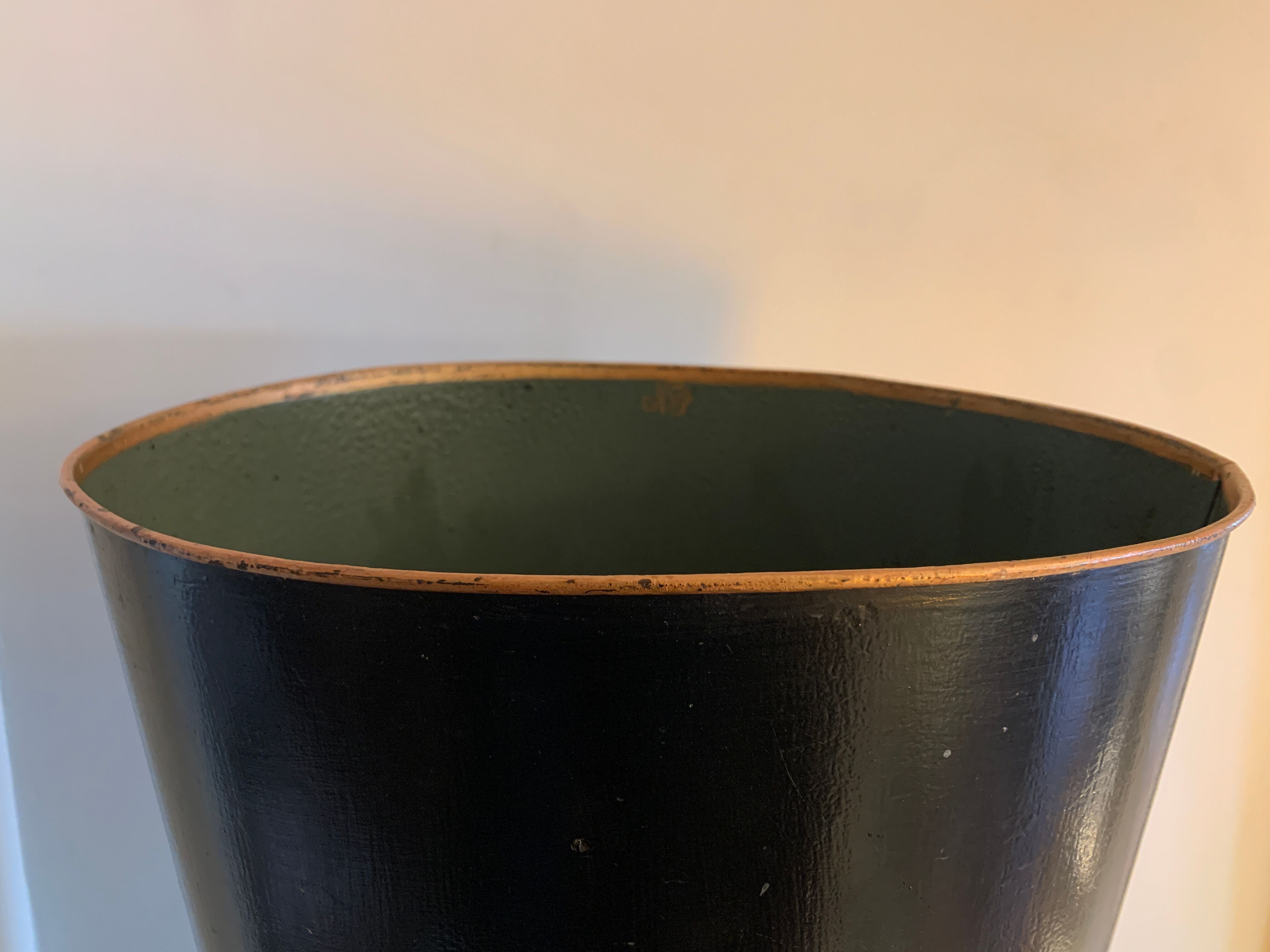 Napoleon III painted sheet metal umbrella or paper basket