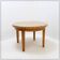 Round wooden coffee table with Aleppo breccia marble top - 1950s