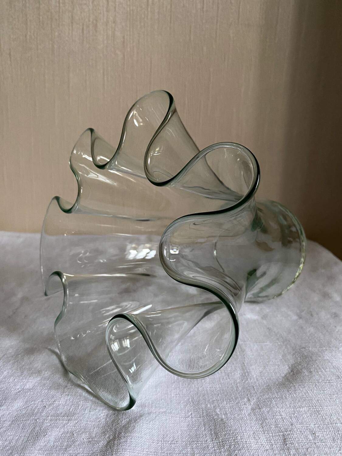 Glass “handkerchief” vase