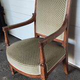 Directoire style armchair with wooden armrests