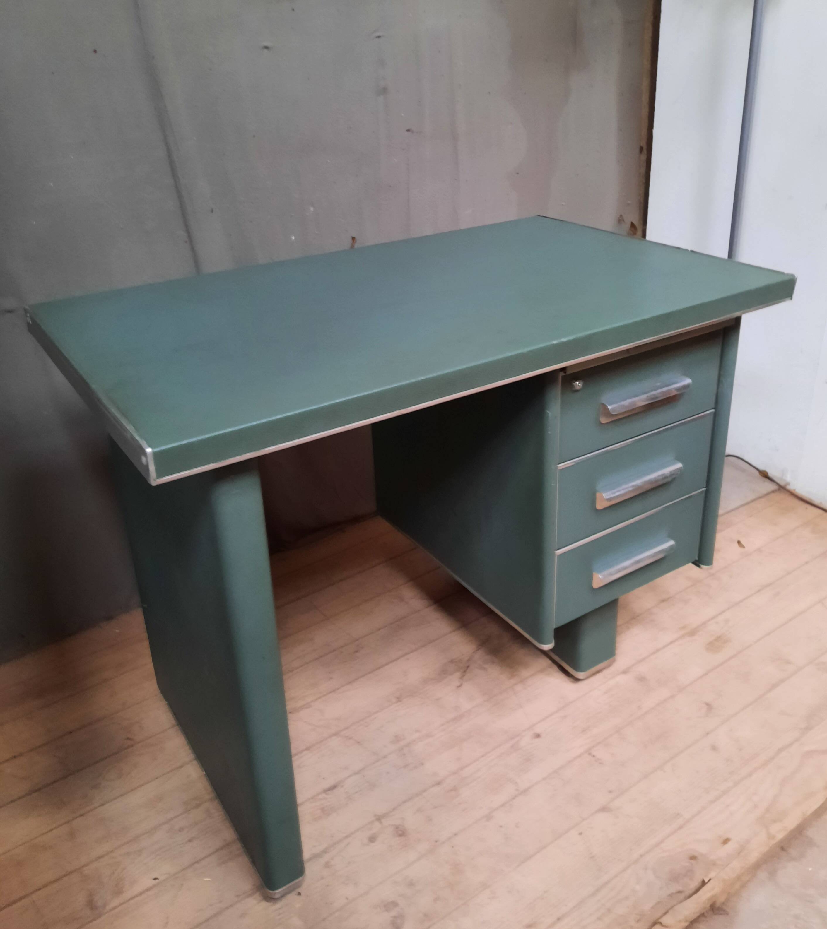 Industrial metal desk