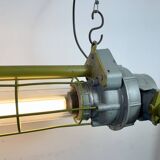 Grey Soviet Industrial Hanging Tube Light, 1970s