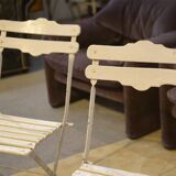 Set of 4 folding garden chairs from the 1960s.