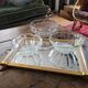 Trio of molded glass salad bowls – floral shape Ø 18/20/23 cm