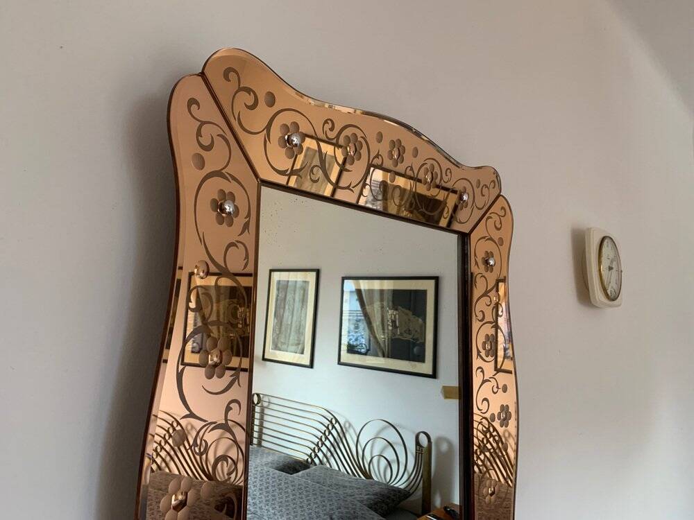 Mirror from Cristal Arte, Italy, 1950s