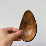 Exotic brutalist coconut ice bucket 1960