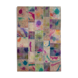 Handmade oriental 204 cm x 300 cm multicolor patchwork carpet